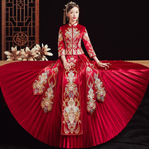 Xiuhe clothing 2021 new wedding bride female Chinese wedding dress dragon and phoenix coat wedding dress toast show kimono 2020