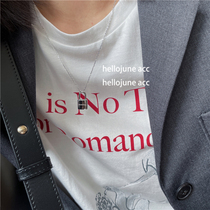 hellojune 925 Silver Silver Lock Pendant Necklace