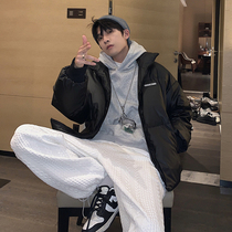 Hualun trend thickened handsome cotton clothing 2021 winter explosive cotton clothing mens cold clothing tide winter short coat