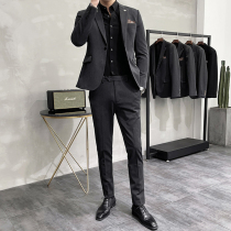 Fried Street plus size casual small suit jacket men slim Korean trend men groom suit suit suit suit