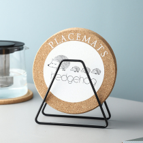 Cork heat insulation cushion containing frame INS wind dining cushion cup cushion pan cushion iron art rack tray cushion bowl cushion anti-burn for home