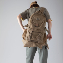 Large capacity double shoulder bag travel bag leisure men canvas backpack lady light outdoor tour pack