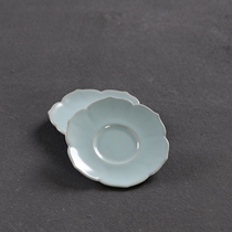 Tea Cup cushion Ru kiln Azure Cup cushion tea tray Ru porcelain open piece cup holder heat insulation tea pad kung fu tea set accessories ceramic