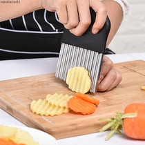 Salad wavy rippled potato sliced platter multi-function knife curved fries slicing knife fruit cutting knife onion