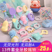 Newborn baby toys Three or four months sand hammer Baby supplies Teether rattles Grip training puzzle Early education Newborn