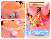 Balls handmade macaron icons for small bell necklace ~ let me know how even where pet necklace