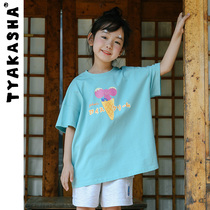 (Cool Series) TYAKASHAKIDS Takasha Childrens T-Shirt Kids T-Shirt Boys Boys Short Sleeves T-Shirt