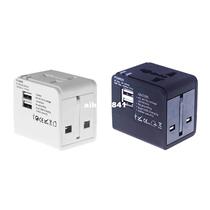 1pcs Universal International Power Plug Dual USB 5V 2 1A Pow