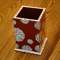 Mother-of-pearl carving pen holder fashion ornaments Business gifts Chinese style features to send foreigners to send father to send friends