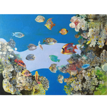 (Vietnam)The famous oil painter Nguyen Van Tuan Underwater World living room decoration painting original collection of fine products