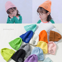 Spring Korean fashion Childrens hat cute smiling boy girl hat spring and autumn baby wool knitted hat