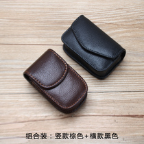 2018 Belt glasses box Buckle bag presbyopia portable mirror box Wearable leather folding box Waist mini head