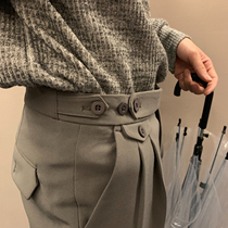 CCJE summer mens trousers Mens Korean slim nine-point pants Casual small trousers drop feeling black suit pants