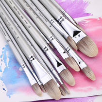 Hua Hong Series oval head stone hair brush watercolor acrylic brush 866 Korean HWAHONG