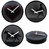 Dynamic rotating clock creative round wall clock living room modern Wall watch silent Phantom turntable clock creative wall clock