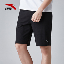 Anta Shorts Mens Pants 2021 Spring Knitted Thin Breathable Casual Running Pants Black Sweatpants