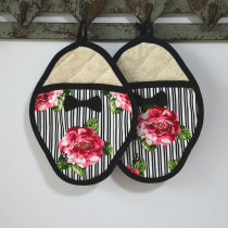 JS cotton insulation pad anti-scalding pad pot pad tea pot pad can be used as heat insulation gloves Retro Rose