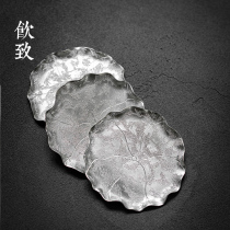 Drinking Japanese pure tin tea cup cushion heat insulation anti-scalding tea cup holder kung fu tea set accessories small tea dish tea ceremony