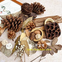 Dry flower immortal flower dry branches kindergarten manual production of diy material package pine lotus mixed mixture