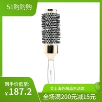 Italian Janeke comb gold nylon anti-heat straight curly hair comb inner buckle cylinder roll comb hair salon styling comb teeth