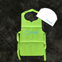 Manufacturer customized textile cloth children apron chefs hat suit painting catering anti-dirt disposable apron
