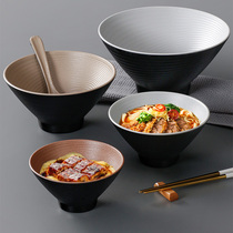 Topglamide Tableware Noodle Bowl Porcelain Noodle Shop Special Bowl Spicy Hot Bowl Breakfast Rice Line Soup Powder Soup Bowl Commercial