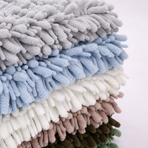 Chenille floor mat doormat floor mat Household door Bedroom bathroom Bathroom non-slip mat door absorbent carpet gray