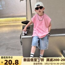 Childrens Short Sleeves 2023 Summer New Korean Boys and Girls Fashion Pattern T - shirts tide
