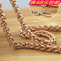DIY bag wrap chain light gold 7mm lantern chain luggage extraction chain chain sub two ends with hanging buckle