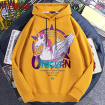 2021 Autumn new hooded sweatshirt male Hong Kong wind youth student ins Tide brand loose pullover Junior high school high school student