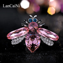 Shi Hua Crystal Bee Brooch Corsage Korean Luxury Atmosphere Joker Cardigan Accessories Female Pin Button