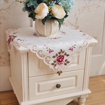 European simple bedside table cover cloth Bedroom ash and dust cover Pastoral fabric square towel furniture tablecloth Bedside table mat