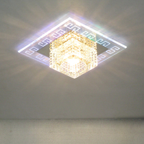 LED creative crystal aisle light Living room corridor light Foyer entrance light Square ceiling light Home improvement tube spot light