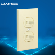 American 118120 Type of wall switch Elephant tooth color Beauty Mark Two Switch Two Open Single Control Fit British Screw