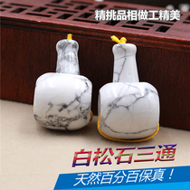 Natural white pine stone agate three-way Buddha head Concealed Pearl Moon Diamond Bodice Hand Strings Bracelet Accessories Suit