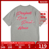 FPA fuzzy illusory font short-sleeved national tide brand trend round neck summer loose couples wear mid-sleeve half-sleeve t-shirt men