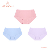 Scarecrow summer ultra-thin womens ice silk seamless briefs mid-waist one-piece stretch shorts headbottoms