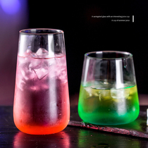 Nordic style ins glass light cocktail glass Japanese bubble water cup creative minimalist juice Milk Cup