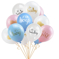 12inch Baby Balloons Girl Boy Shower Decoration Gender Revea
