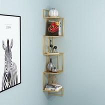 Corner bookshelf rack shelf storage rack wall hanging wall shelf wall corner rack corner triangular wall partition