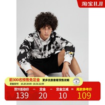 ZONEiD spring new pullover tie-dye sports hoodie men trend loose basketball print jacket
