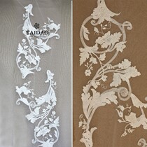 (S23) Chinese style DIY lace flower wedding accessories embroidery cloth stickers for flower wedding dress material decoration