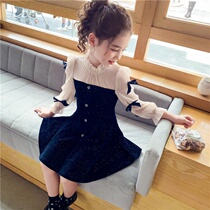 Girl Dress Autumn dress 2020 new children Korean foreign style French velvet princess dress Net Red Girl skirt