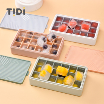 Ice grid refrigerator quick-frozen ice cube mold household homemade ice box large box silicone grinding ice storage box commercial ice making artifact