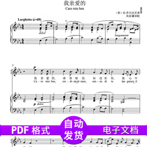 My dear Caro mio ben Piano accompaniment Score Down E transpose Positive spectrum Line spectrum HD