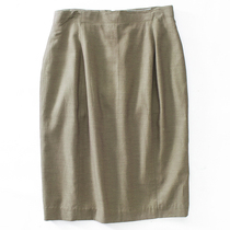 Clearance spring and autumn split mulberry silk skirt Mid-skirt White-collar foreign trade commuter silk hip skirt One-step skirt