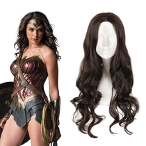Man Show Bat Man vs Superman Dawn of Justice Wonder Woman Natural Black Long Curly COS Wig Spot