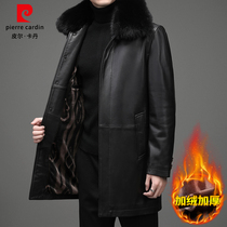 2022 New sheep skin winter can remove fox collar plus heat warming business match