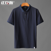 Embroidery color lapel collar slim polo shirt mens short sleeve summer leisure youth collar mens shirt Tide D