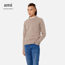 AMI mens 22 Fall Winter new designer wool-knit crewneck sweater
